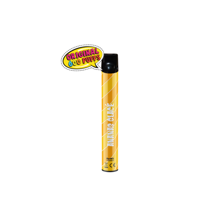ANANAS GLACÉ POD JETABLE 500MAH 2ML W PUFF LIQUIDEO abc du cbd, 600 bouffées. 2ml sels de nicotine disponible en 0, 0.9 et 1.7%.