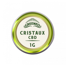 Produit CBD : Cristaux CBD 1g (99% de CBD) - GREENEO