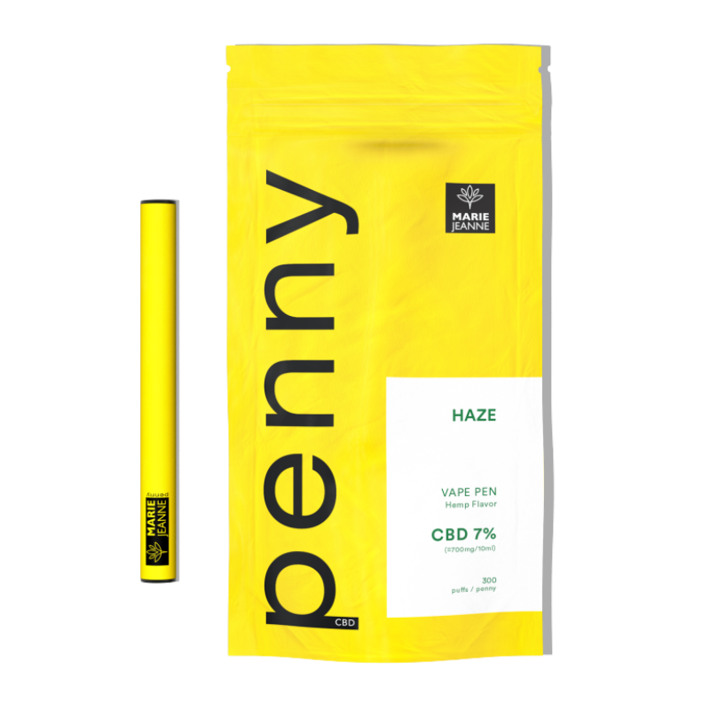 E-cigarette CBD : Penny VapePen saveur Haze (7% CBD) - MARIE JEANNE E-cigarette CBD : Penny VapePen saveur Haze (7% CBD) - MARIE JEANNE