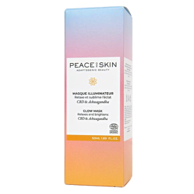 CBD-Produkt: CBD- und Ashwagandha-Leuchtmaske – PEACE AND SKIN