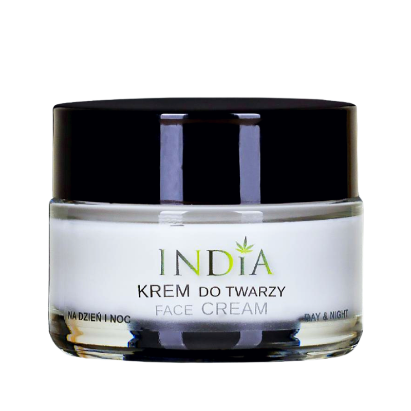 Produit CBD : Crème visage jour et nuit au chanvre (50ml) - INDIA COSMETICS