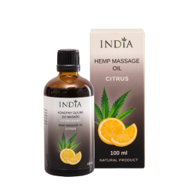 Produit CBD : Huile de massage au CBD & agrumes (100ml) - INDIA COSMETICS