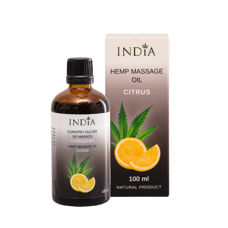 Huile de massage au CBD & agrumes (100ml) INDIA COSMETICS