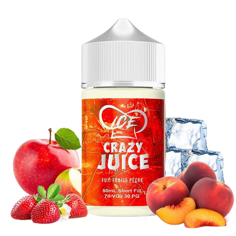 E-líquido CBD: E-líquido Fuji Strawberry Peach (50ml) - CRAZY JUICE