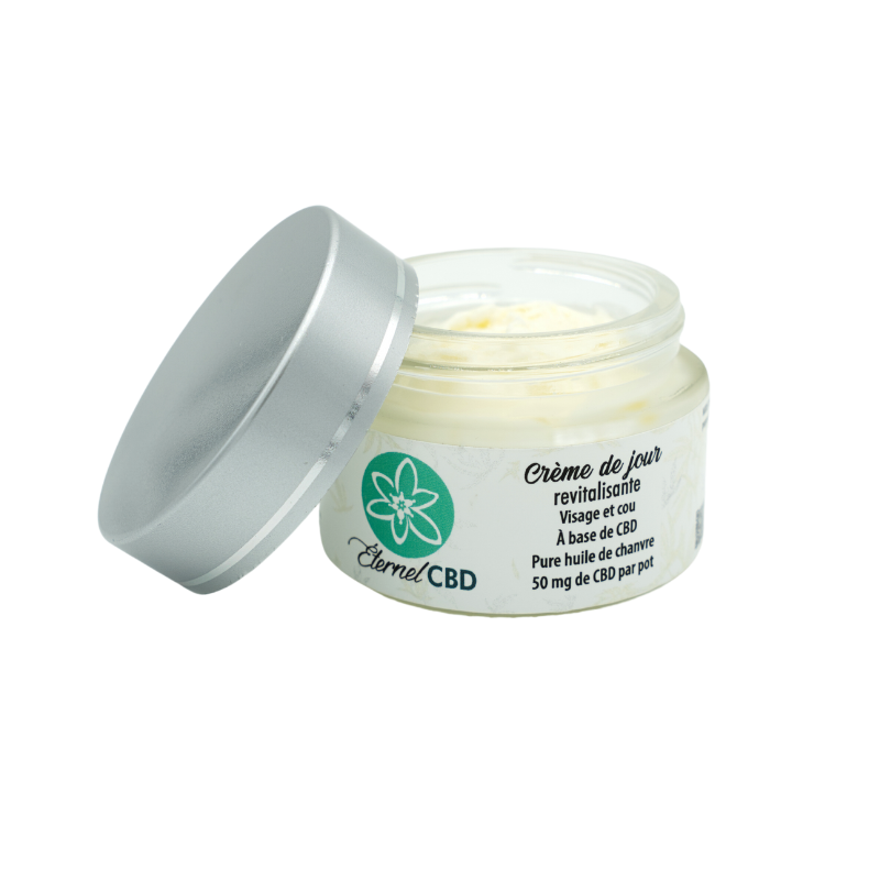 Produit CBD : Crème de jour revitalisante au CBD 50 mg (30 ml) | Éternel CBD