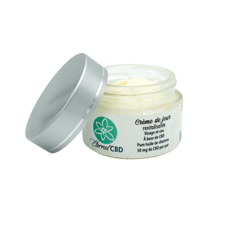 Produit CBD : Crème de jour revitalisante au CBD 50 mg (30 ml) | Éternel CBD