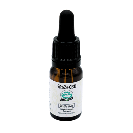 Huile CBD pas cher : Huile CBD 10% MCT BIO - ABC du CBD