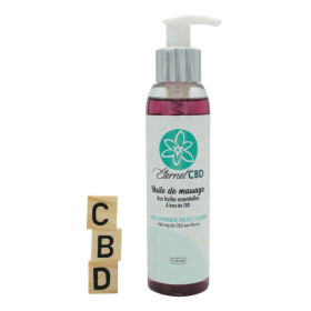 Produit CBD : Huile de massage au CBD (500mg) - ÉTERNEL CBD