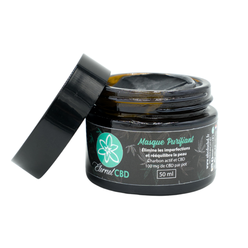 CBD product: Purifying activated charcoal & CBD mask - ÉTERNEL CBD