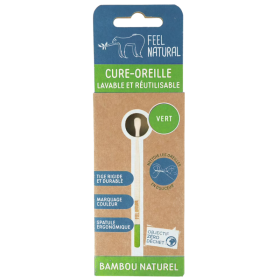 Cure-oreilles en bambou - FEEL NATURAL vert