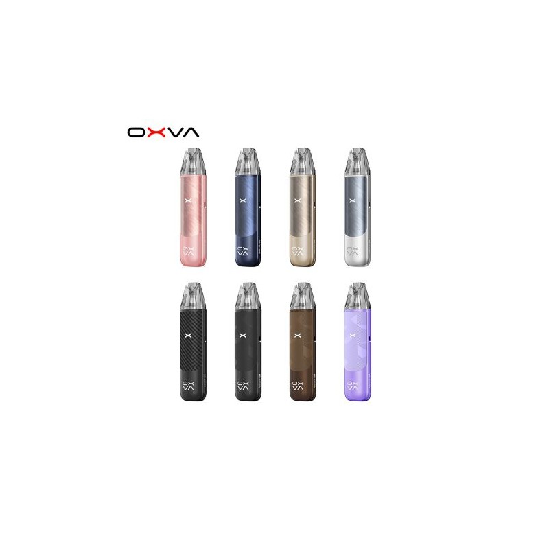 OXVA NeXLIM Go: aperçu des 8 coloris disponibles, pod 1800 mAh, jusqu’à 40W, cartouche 4 ml, convient au débutant.