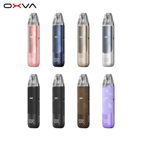 OXVA NeXLIM Go: aperçu des 8 coloris disponibles, pod 1800 mAh, jusqu’à 40W, cartouche 4 ml, convient au débutant.