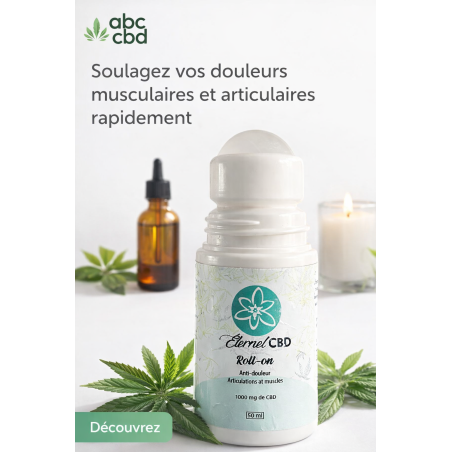 Produit CBD : Roll-on Éternel CBD 1000 mg (50 ml) – Effet fraîcheur, massage ciblé