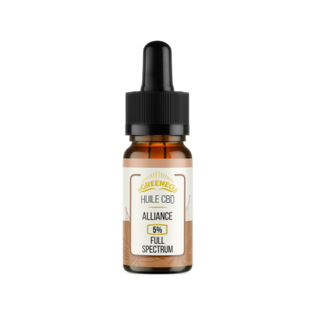 Huile CBD pas cher : Huile CBD 5% ALLIANCE Full Spectrum 10ml - GREENEO