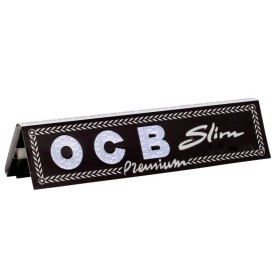schwarzes OCB-Rollpapier, schlankes Premium-Buch mit 32 ultrafeinen Blättern, natürliches Gummi arabicum